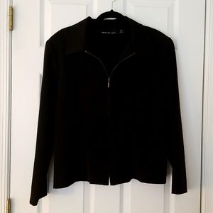 Brigg's New York Full Zip Black Jacket - Size 14